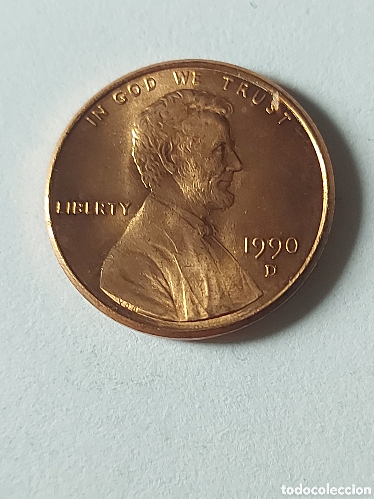 Monedas antiguas de Am&eacute;rica: MONEDA ESTADOS UNIDOS EEUU USA 1 CENTAVO, 1990 D