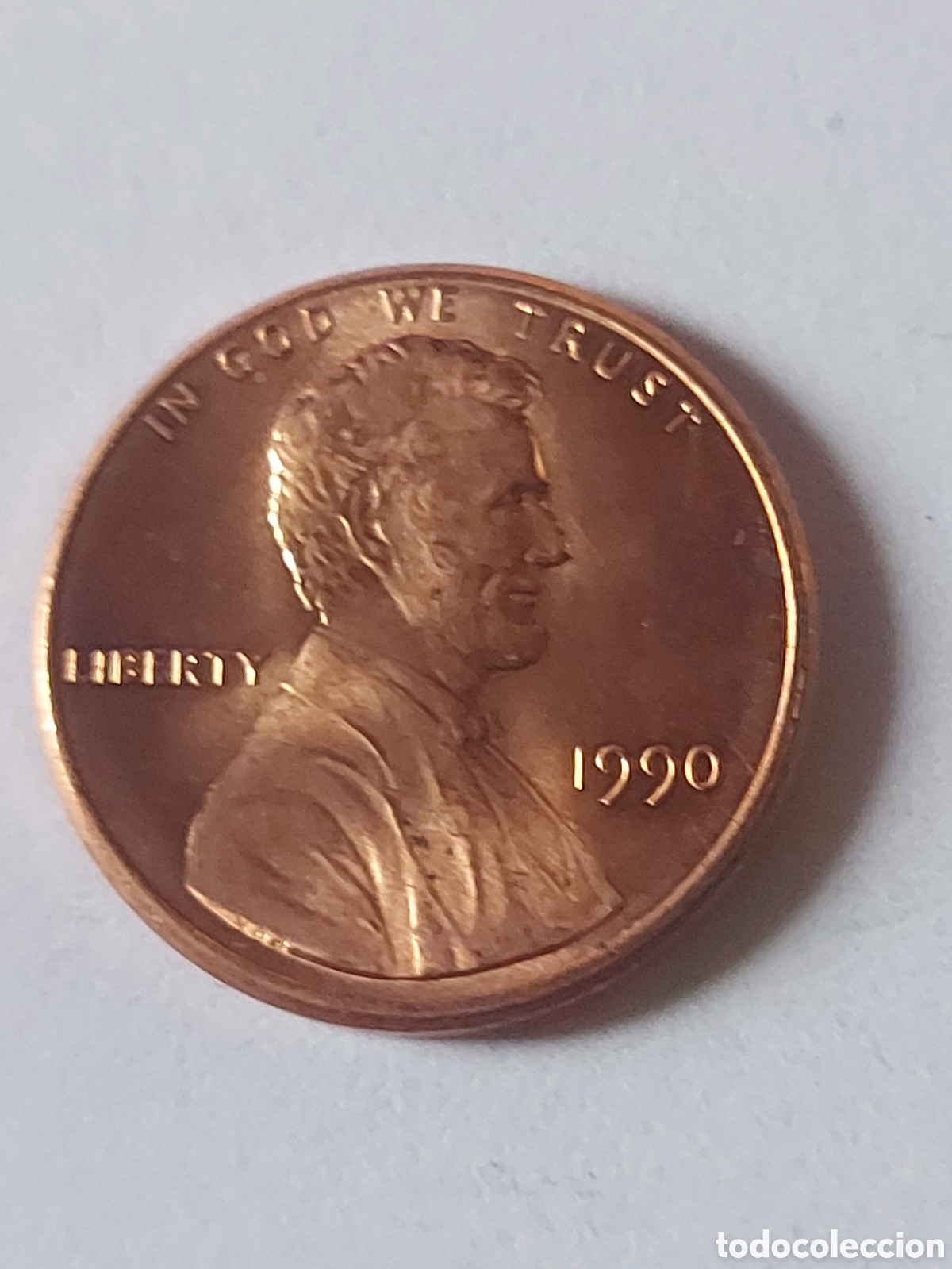 Monedas antiguas de Am&eacute;rica: MONEDA ESTADOS UNIDOS EEUU USA 1 CENTAVO, 1990