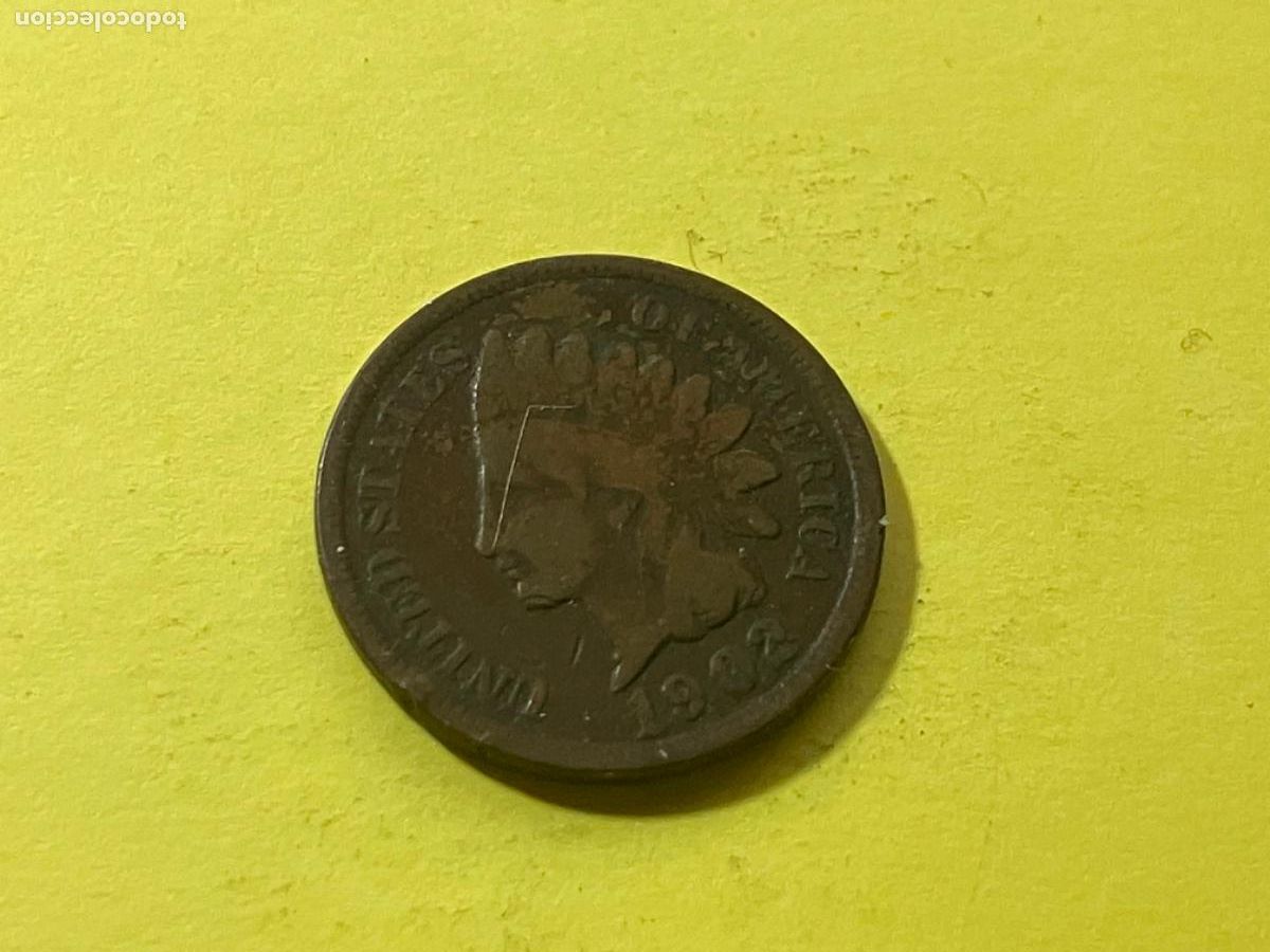 Monedas antiguas de Am&eacute;rica: One cent - 1 Un centavo - Indian Head - Estados Unidos 1902