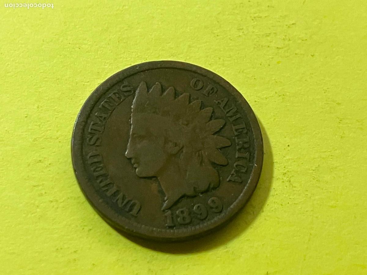 Monedas antiguas de Am&eacute;rica: One cent - 1 Un centavo - Indian Head - Estados Unidos 1899