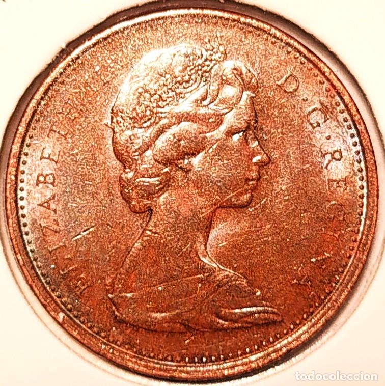 Monedas antiguas de Am&eacute;rica: CANADA (1953-2022) - 1 CENTAVO 1975 - REINA ISABEL II - A - 3,24 GR. BRONCE - DIAMETRO 19,05 mm
