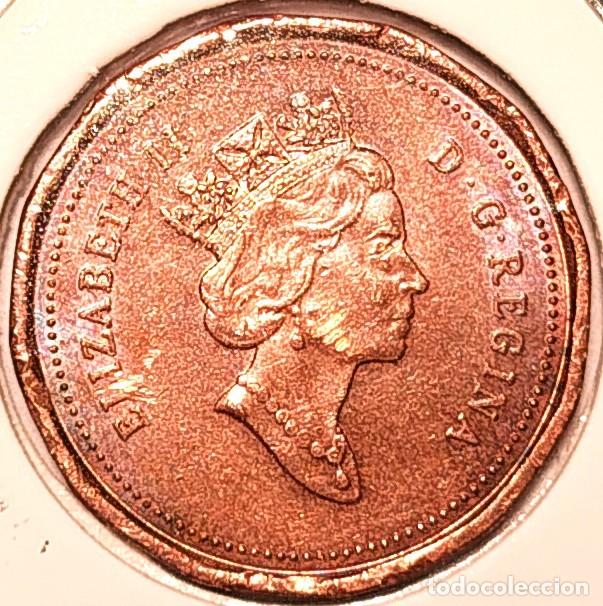 Monedas antiguas de Am&eacute;rica: CANADA (1953-2022) - 1 CENTAVO 1996 - REINA ISABEL II - A - 2,50 GR. BRONCE - DIAMETRO 19,10 mm