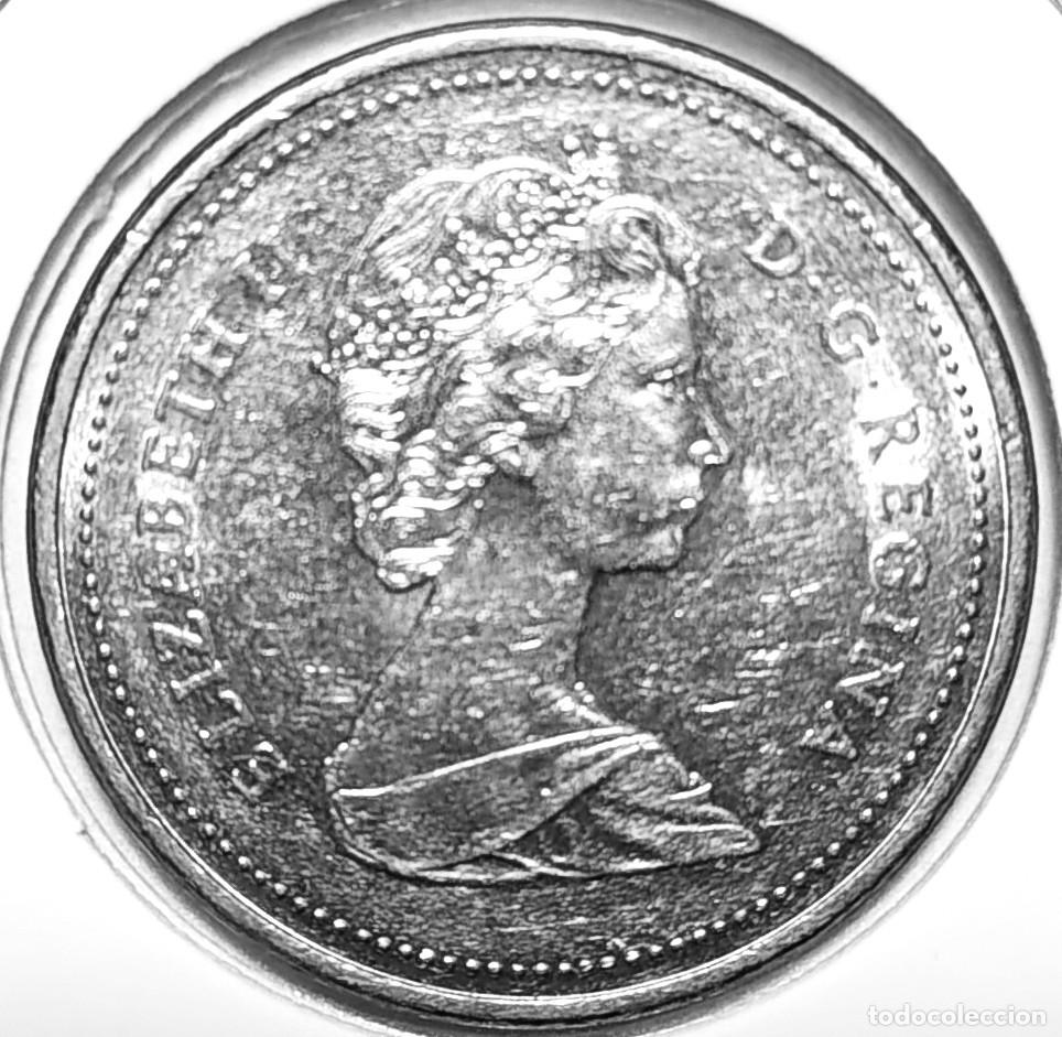 Monedas antiguas de Am&eacute;rica: CANADA (1953-2022) - 5 CENTAVOS 1987 - REINA ISABEL II - A - 4,54 GR. NICKEL - DIAMETRO 21,21 mm