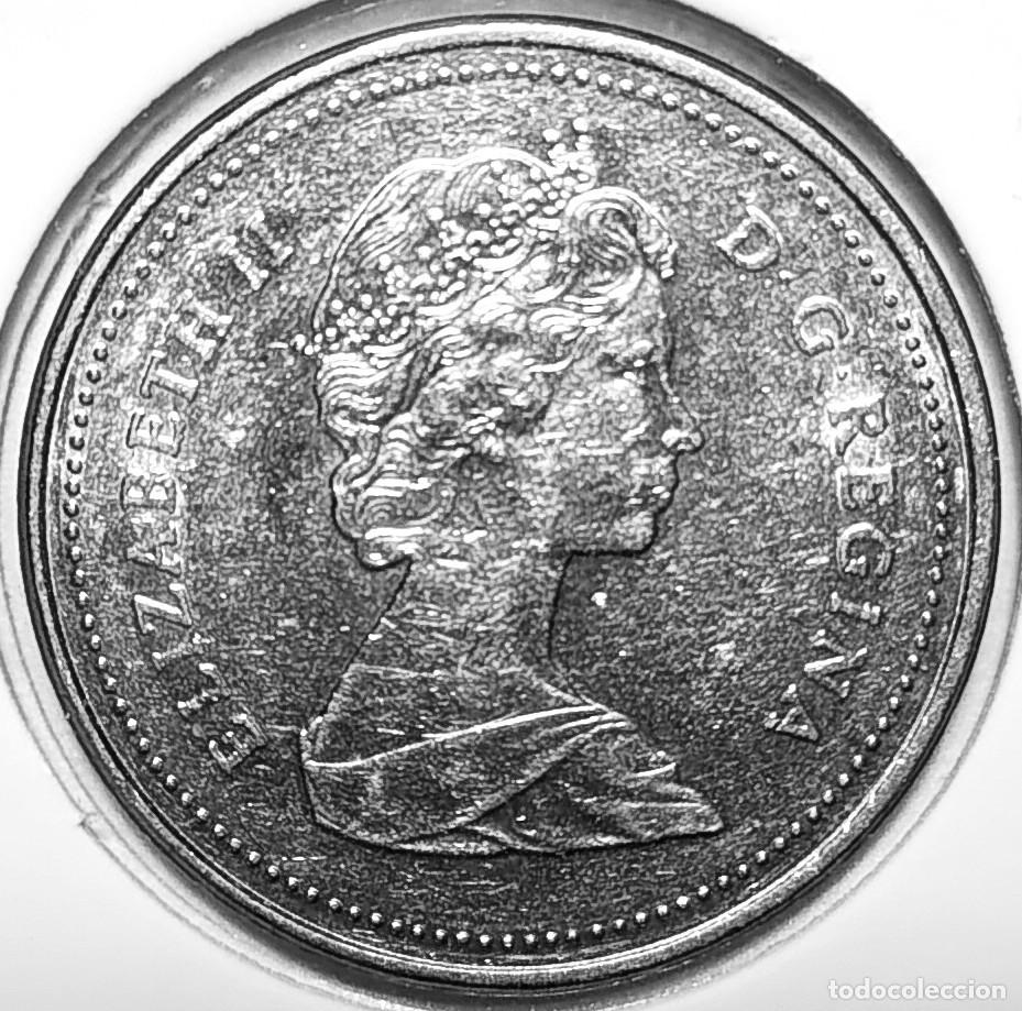 Monedas antiguas de Am&eacute;rica: CANADA (1953-2022) - 5 CENTAVOS 1989 - REINA ISABEL II - A - 4,54 GR. NICKEL - DIAMETRO 21,21 mm
