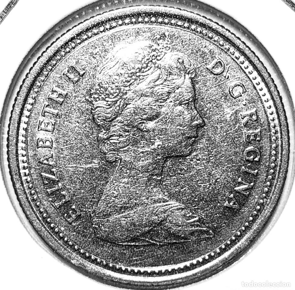 Monedas antiguas de Am&eacute;rica: CANADA (1953-2022) - 25 CENTAVOS 1984 - REINA ISABEL II - A - 5,05 GR. NIQUEL - DIAMETRO 23,88 mm