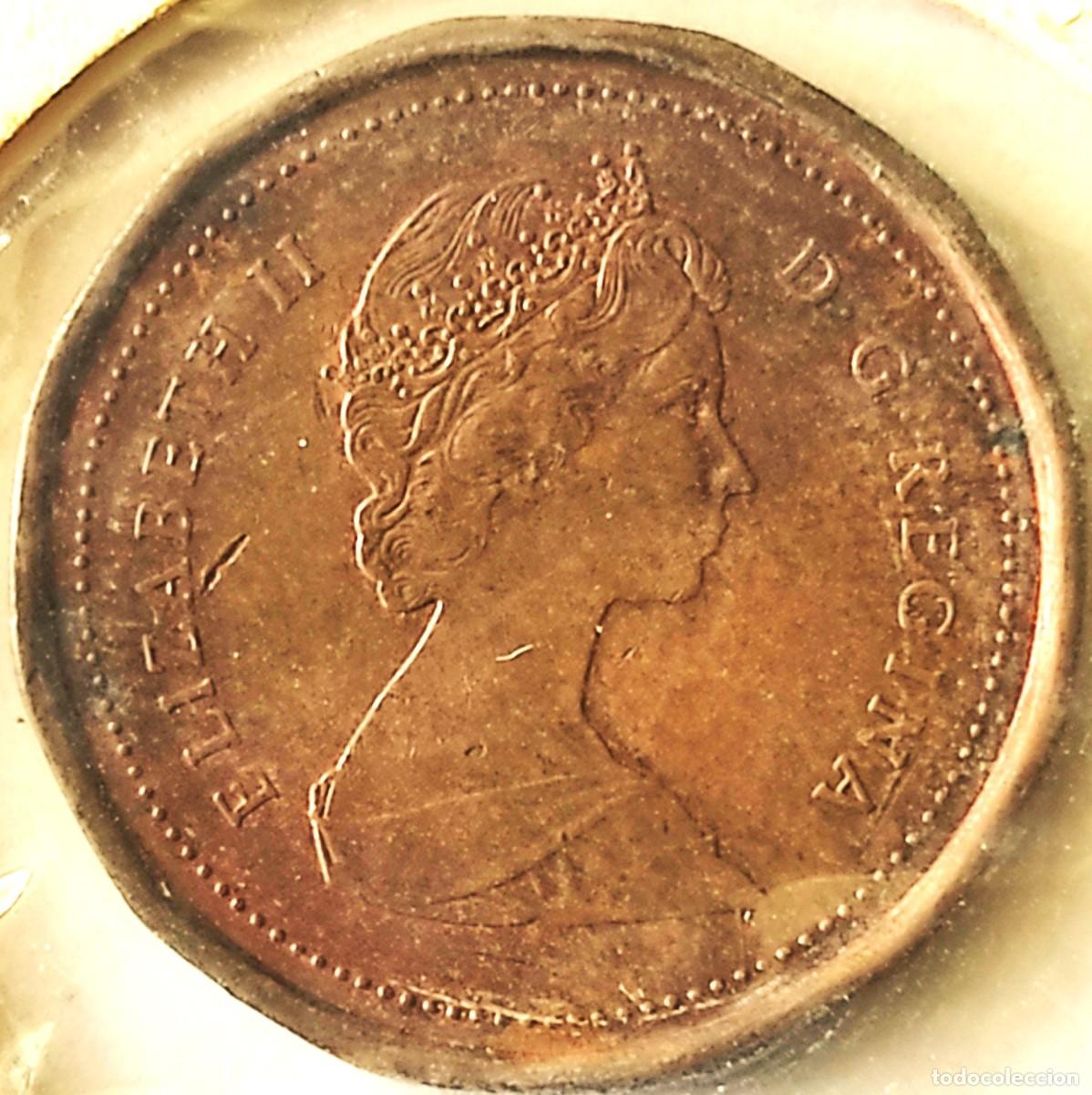 Monedas antiguas de Am&eacute;rica: CANADA (1953-2022) - 1 CENTAVO 1989 - REINA ISABEL II - A - 2,50 GR. BRONCE - DIAMETRO 19,10 mm