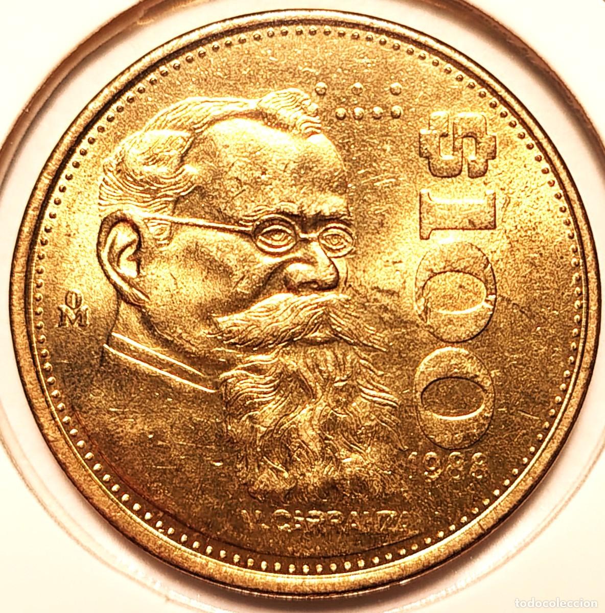 Monedas antiguas de Am&eacute;rica: MEXICO (1970-1992) - 100 PESOS 1988 - A - 11,82 GR. BRONCE DE ALUMINIO - DIAMETRO 26,63 mm - KM#493