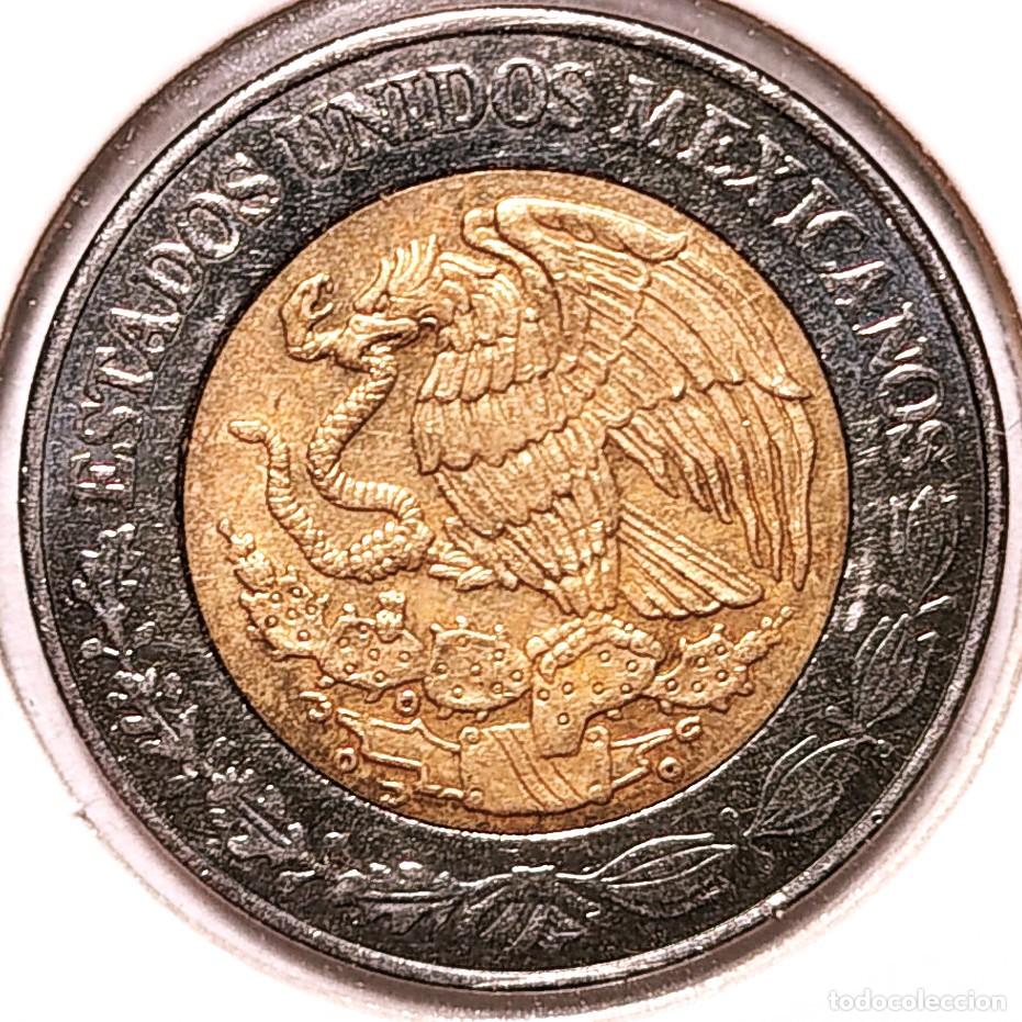 Monedas antiguas de Am&eacute;rica: MEXICO (1992-) - 1 PESO 2022 - A - 3,95 GR. BIMETALICA ACERO INOXIDABLE-BRONCE DE ALUMINIO