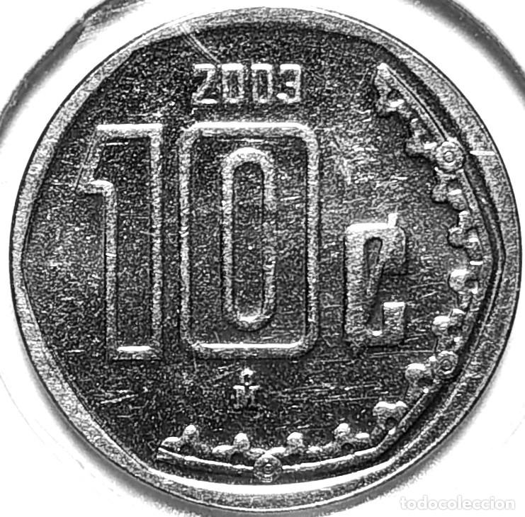 Monedas antiguas de Am&eacute;rica: MEXICO (1992-) - 10 CENTAVOS 2003 - A - 2,03 GR. ACERO INOXIDABLE - DIAMETRO 17 mm - KM#547 - MB