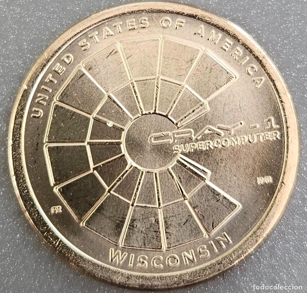 Old Coins of America: ONE DOLAR USA 2026 - CECA P - INNOVATION - CRAY 1 - WISCONSIN - SIN CIRCULAR
