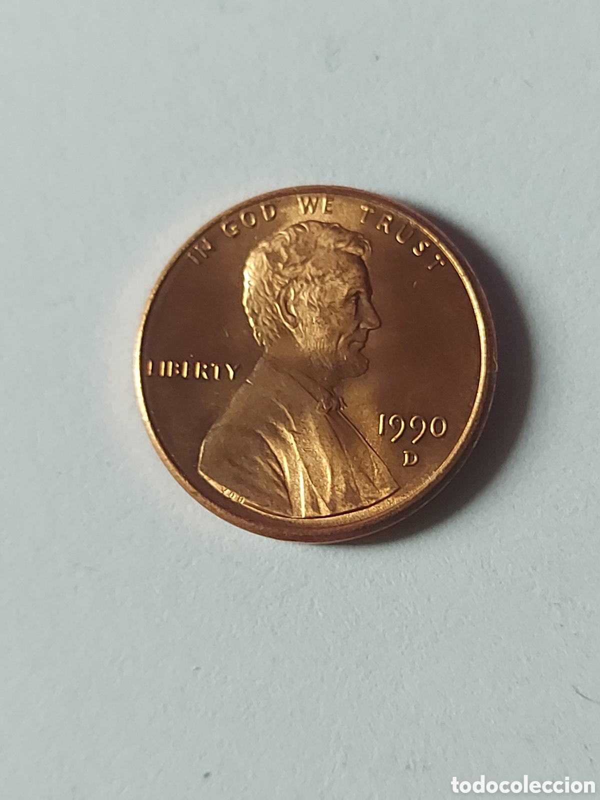 Monedas antiguas de Am&eacute;rica: MONEDA ESTADOS UNIDOS EEUU USA 1 CENTAVO, 1990 D