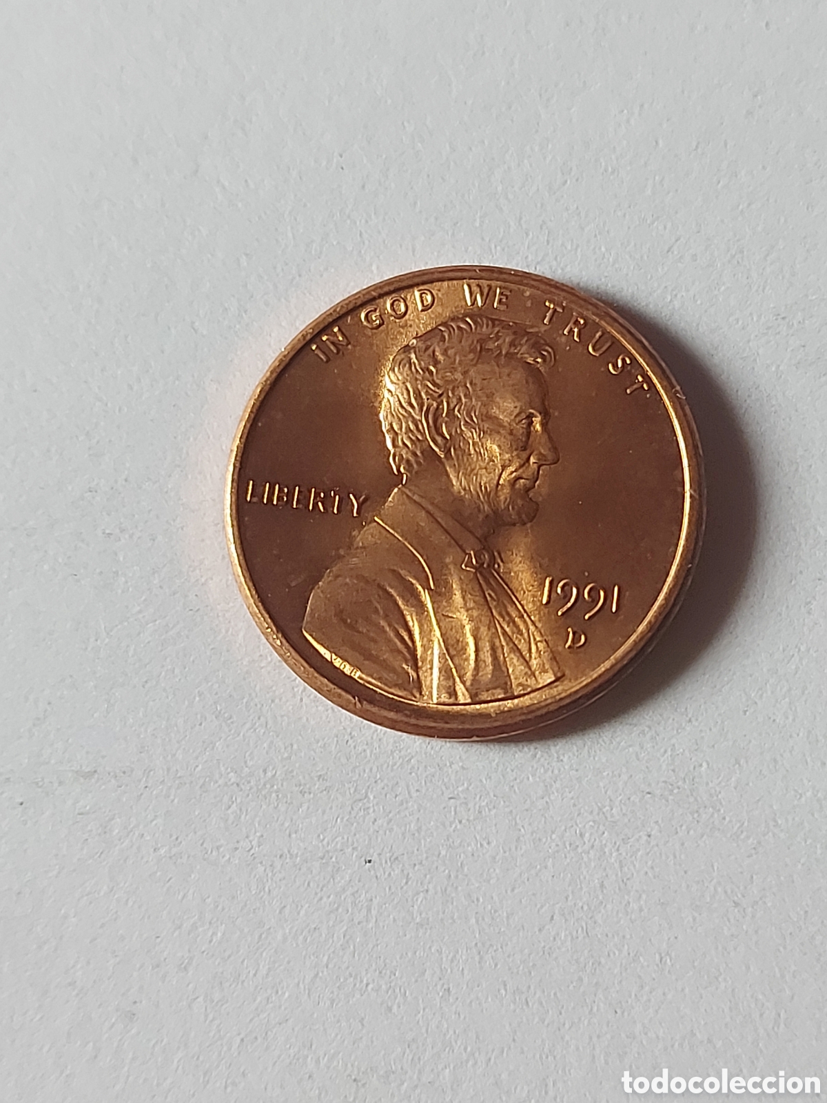 Monedas antiguas de Am&eacute;rica: MONEDA ESTADOS UNIDOS EEUU USA 1 CENTAVO, 1991 D