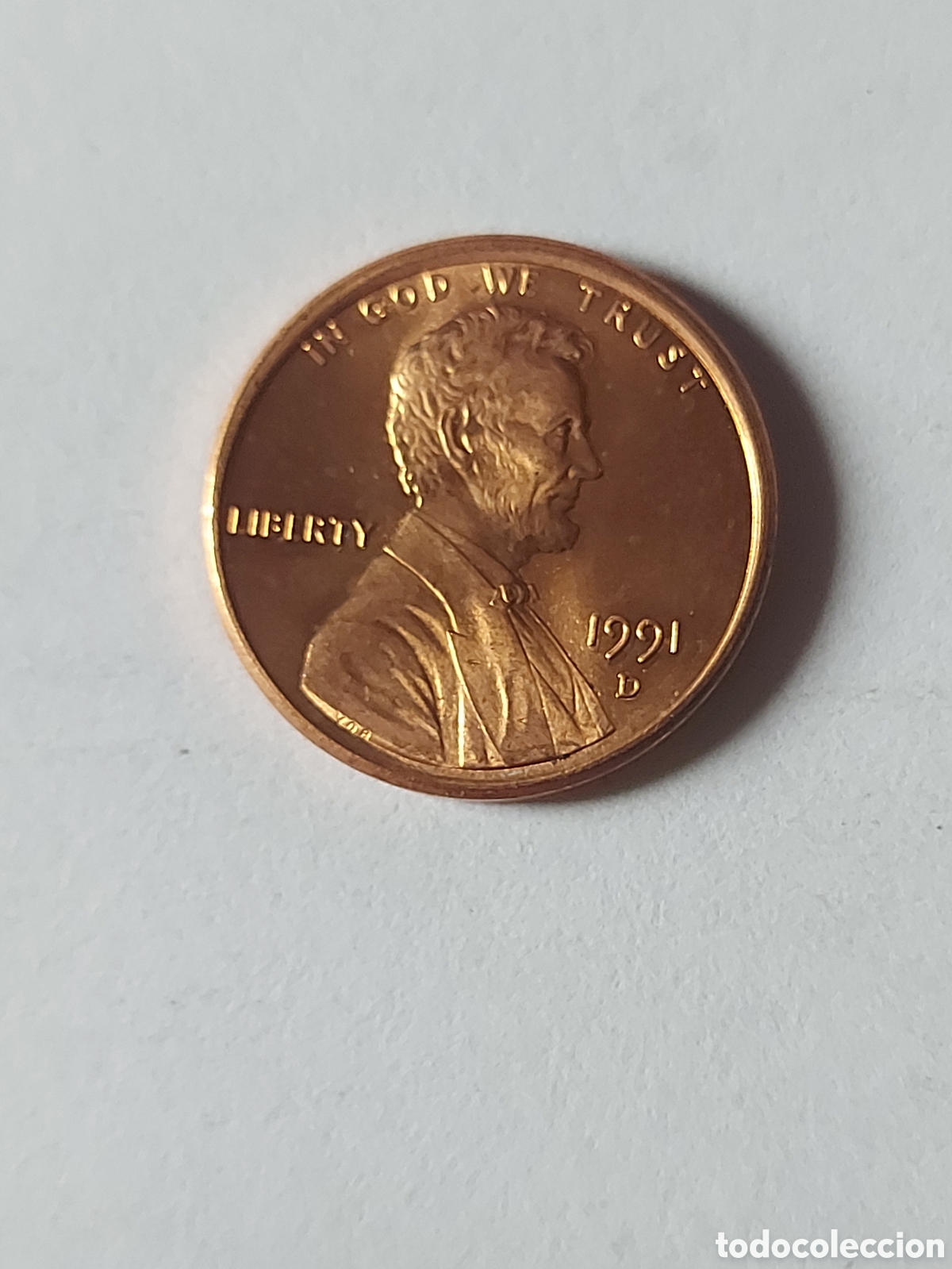 Monedas antiguas de Am&eacute;rica: MONEDA ESTADOS UNIDOS EEUU USA 1 CENTAVO, 1991 D