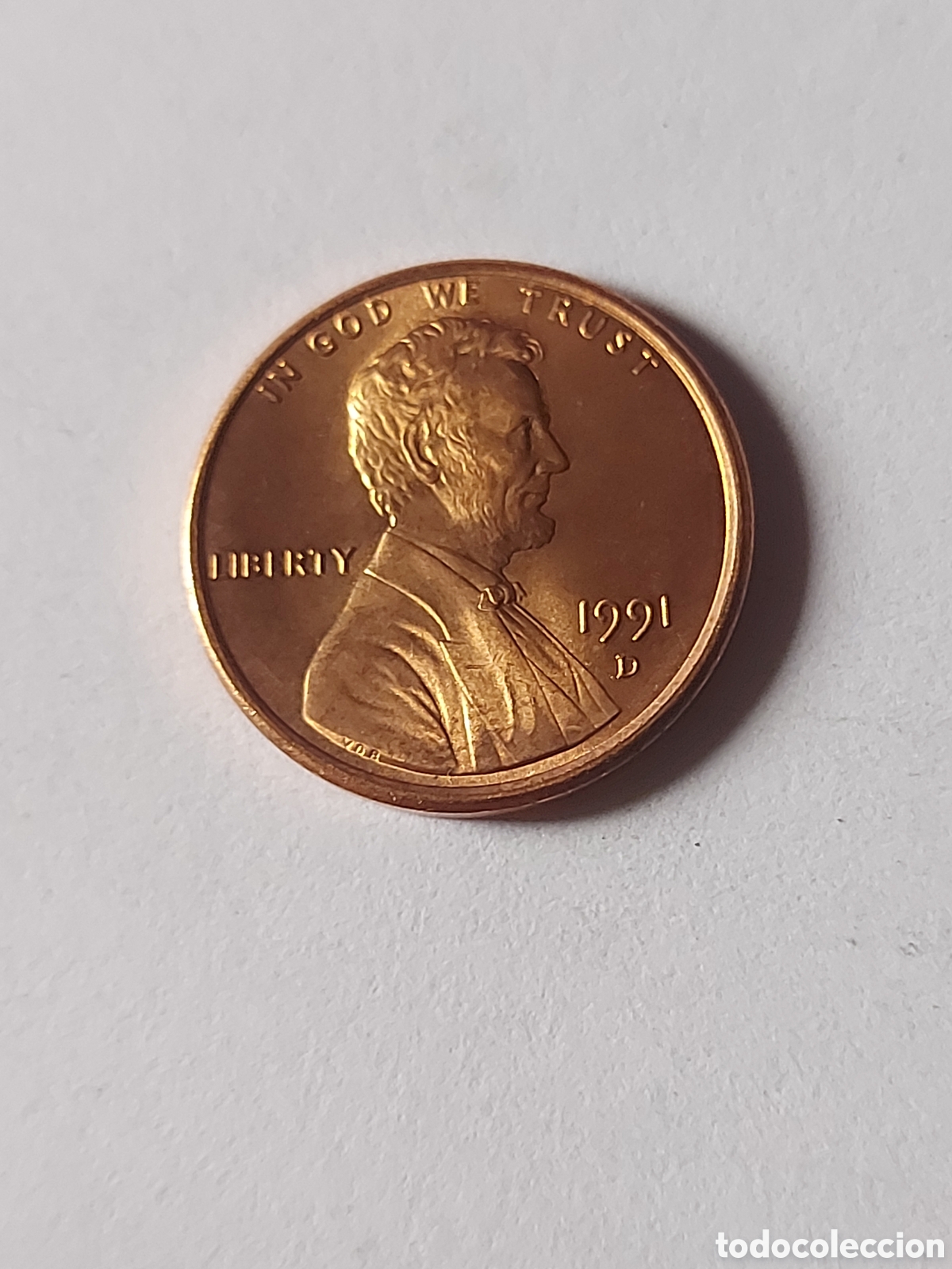 Monedas antiguas de Am&eacute;rica: MONEDA ESTADOS UNIDOS EEUU USA 1 CENTAVO, 1991 D