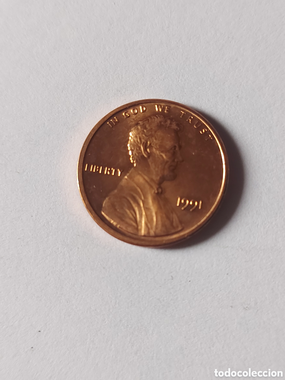 Monedas antiguas de Am&eacute;rica: MONEDA ESTADOS UNIDOS EEUU USA 1 CENTAVO, 1991