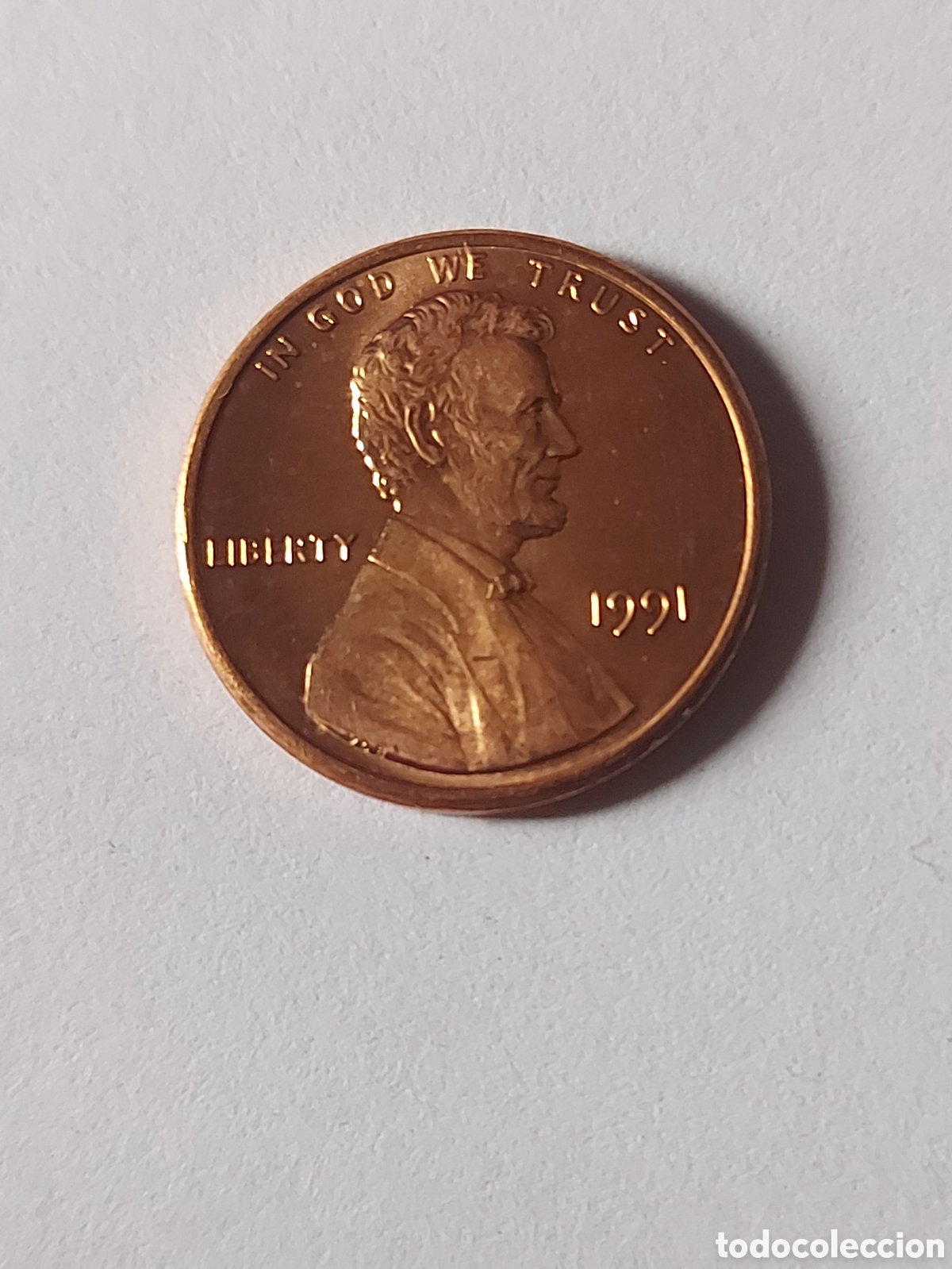 Monedas antiguas de Am&eacute;rica: MONEDA ESTADOS UNIDOS EEUU USA 1 CENTAVO, 1991