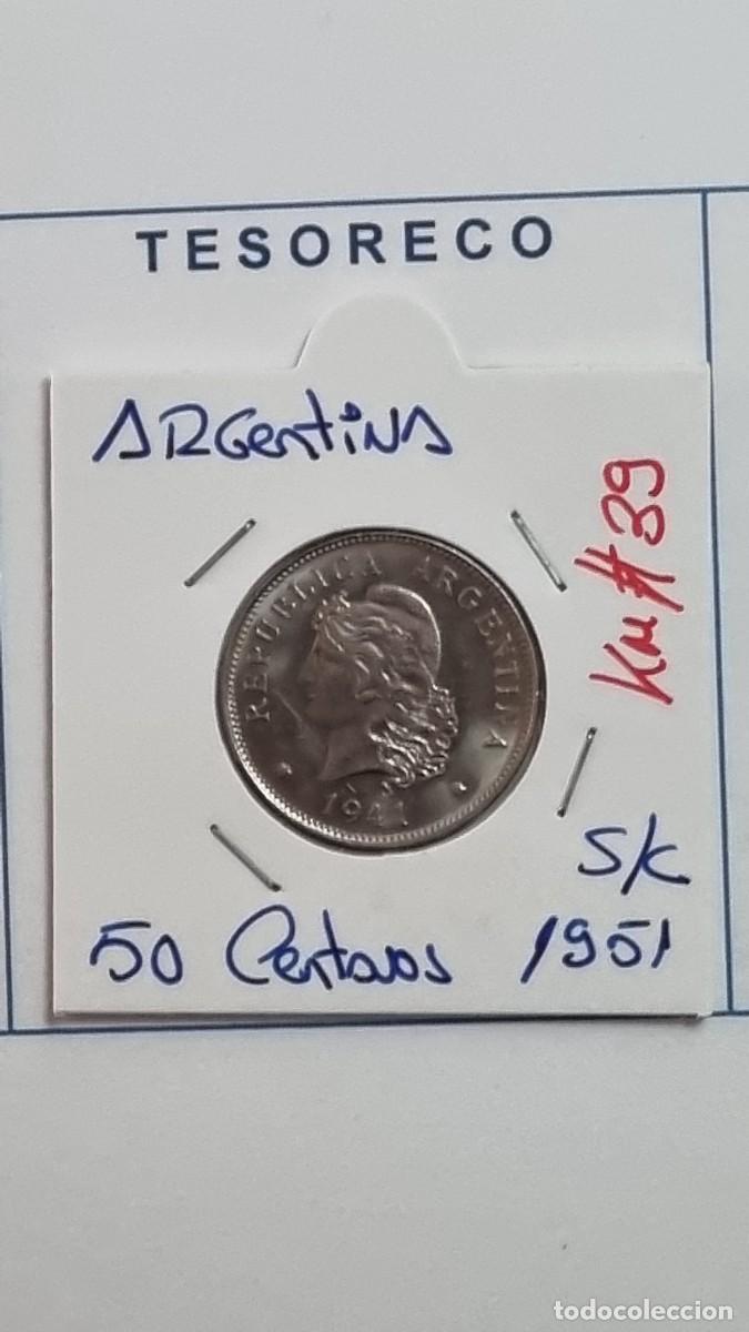 Monedas antiguas de Am&eacute;rica: ARGENTINA: MONEDA DE 50 CENTAVOS 1951 S/C - KM#39 - Ref.: 053