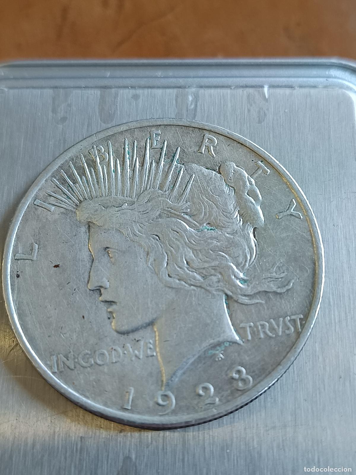 Monedas antiguas de Am&eacute;rica: UN DOLAR PACE DE PLATA 1923 ESTADOS UNIDOS, 26,76 GRS.