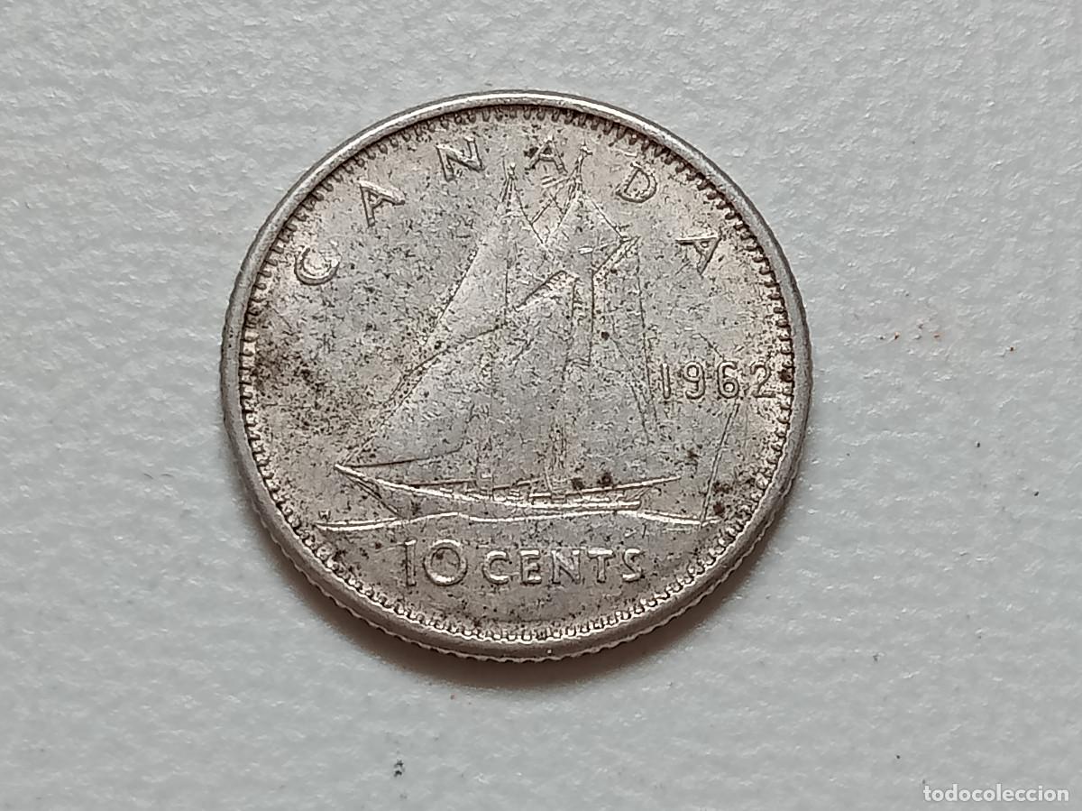 Monedas antiguas de Am&eacute;rica: CANAD&Aacute; ISABEL II 10 CENTAVOS PLATA 1962 MBC KM# 51