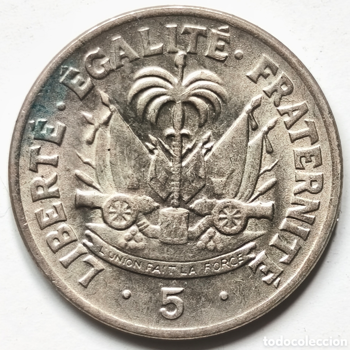 Monedas antiguas de Am&eacute;rica: Haiti, 5 cents de 1958