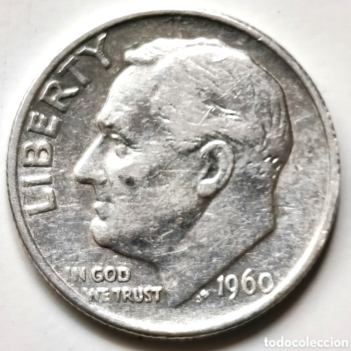 Monedas antiguas de Am&eacute;rica: Estados Unidos, 1 Dime &rdquo;Roosevelt Dime&rdquo; de 1960, Plata 900
