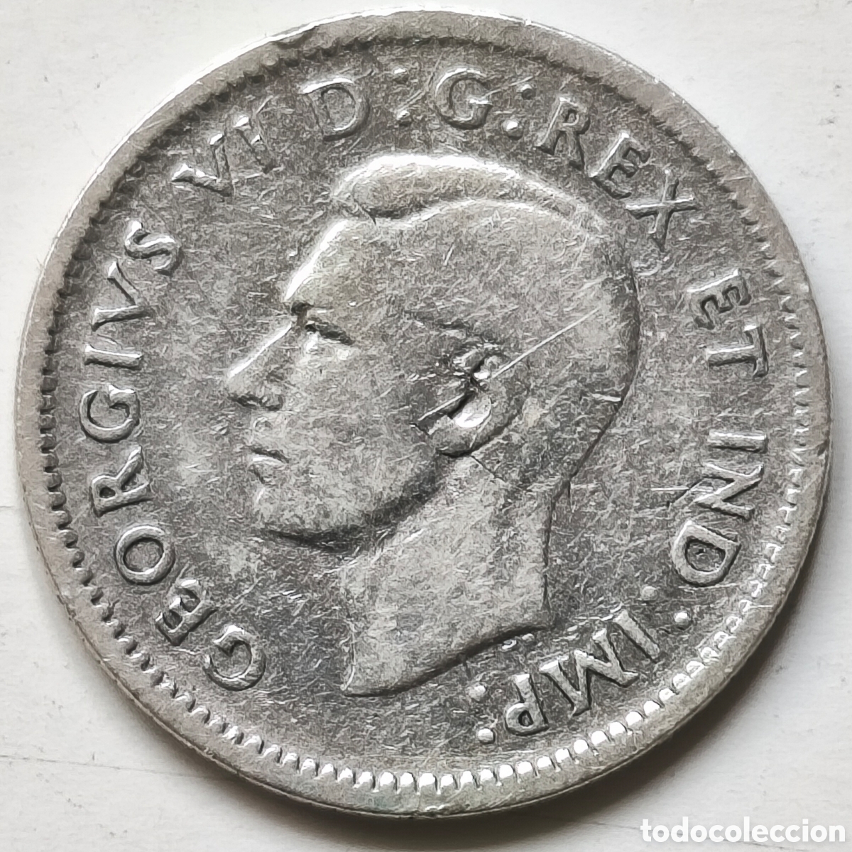 Monedas antiguas de Am&eacute;rica: Canada, 10 cents de 1940, plata 800