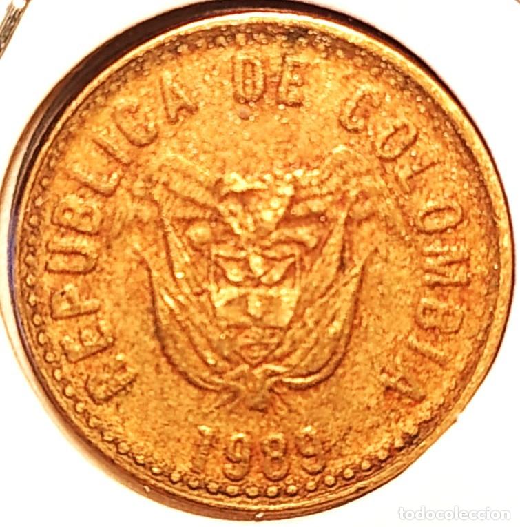 Monedas antiguas de Am&eacute;rica: COLOMBIA (1989-) - 5 PESOS 1989 - A - 2,26 GR. COBRE-ALUMINIO-NIQUEL - DIAMETRO 17 mm - KM#280 - MB