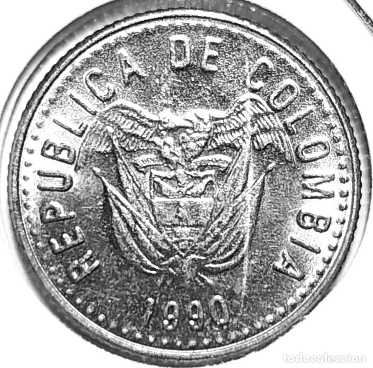 Monedas antiguas de Am&eacute;rica: COLOMBIA (1989-) - 10 PESOS 1990 - A - 3,30 GR. COBRE-ZINC-NIQUEL - DIAMETRO 18,75 mm - KM#281 - MB
