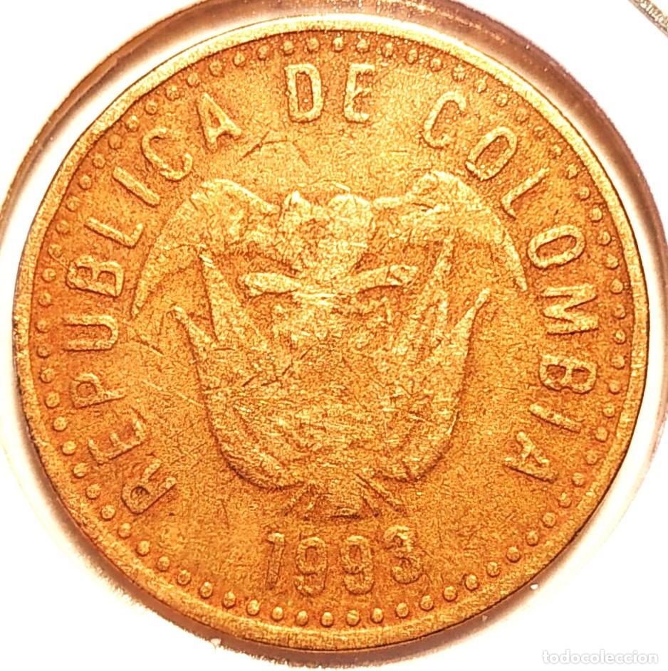 Monedas antiguas de Am&eacute;rica: COLOMBIA (1989-) - 100 PESOS 1993 - A - 5,31 GR. LATON - DIAMETRO 23 mm - KM#285 - MB