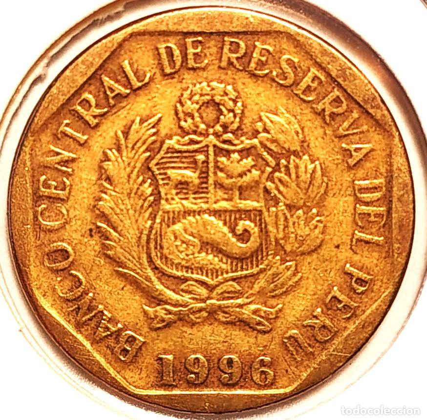 Monedas antiguas de Am&eacute;rica: PER&Uacute; (1991-) - 10 CENTIMOS 1996 - 3,50 GR. BRONCE - DIAMETRO 20,50 mm - KM#305.4 - MB