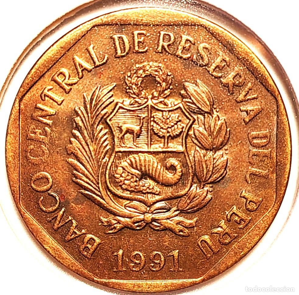 Monedas antiguas de Am&eacute;rica: PER&Uacute; (1991-) - 20 CENTIMOS 1991 - A - 4,40 GR. LATON - DIAMETRO 23 mm - KM#306.4 - MB