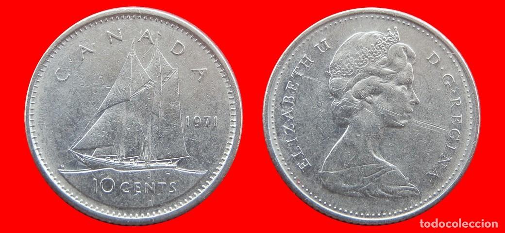 Monedas antiguas de Am&eacute;rica: 10 CENTAVOS 1971 CANADA-144549