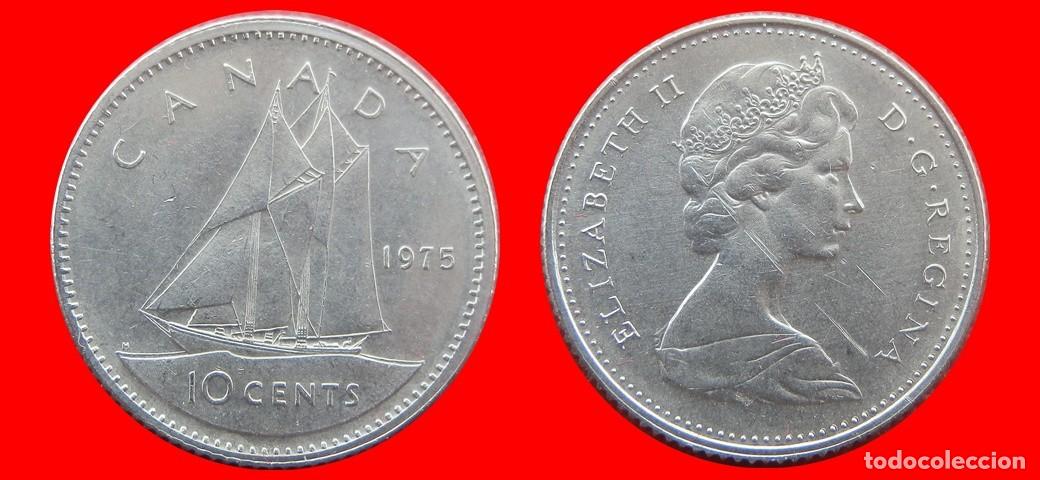 Monedas antiguas de Am&eacute;rica: 10 CENTAVOS 1975 CANADA-144550