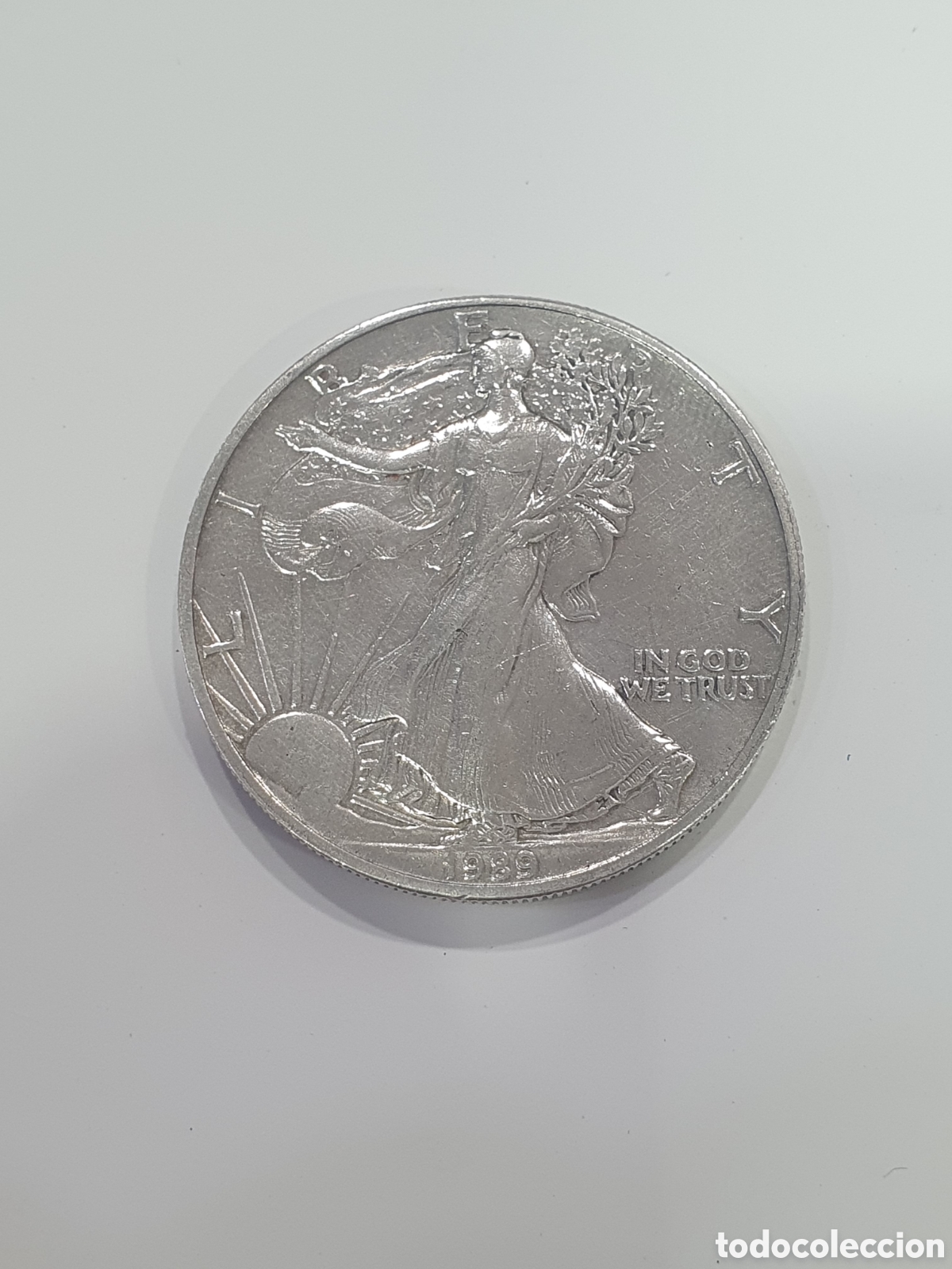 Monedas antiguas de Am&eacute;rica: SALIDA 0.01&euro;. 1 Onza Troy plata fina 999. Liberty. (L127)