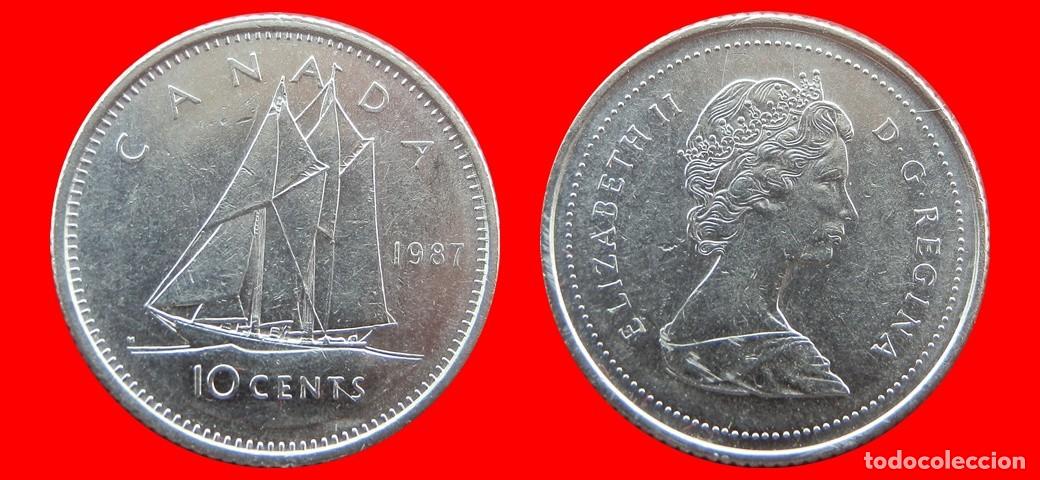 Monedas antiguas de Am&eacute;rica: 10 CENTAVOS 1987 CANADA-144556