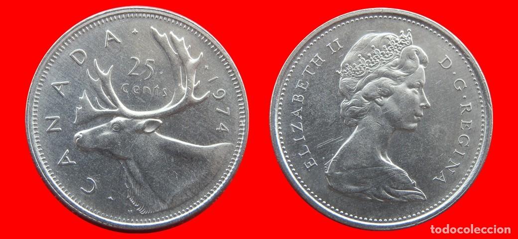 Monedas antiguas de Am&eacute;rica: 25 CENTAVOS 1974 CANADA-144568