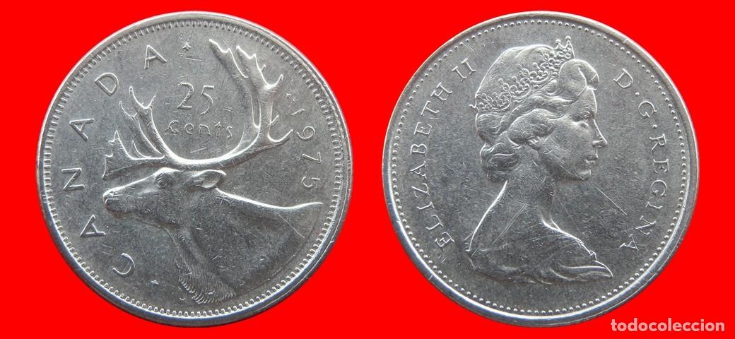 Monedas antiguas de Am&eacute;rica: 25 CENTAVOS 1975 CANADA-144569 - Foto 1