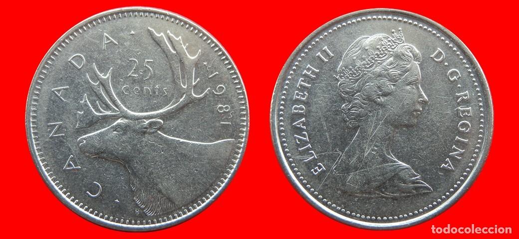 Monedas antiguas de Am&eacute;rica: 25 CENTAVOS 1981 CANADA-144575 - Foto 1