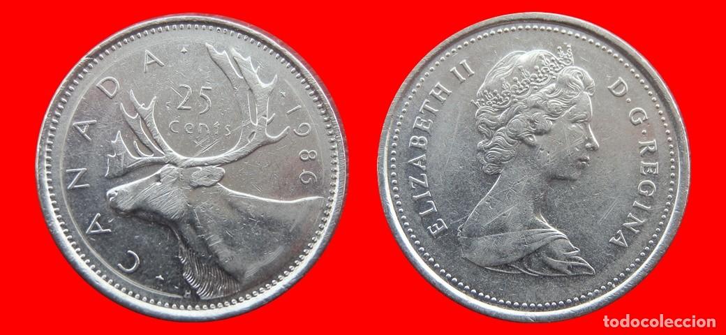 Monedas antiguas de Am&eacute;rica: 25 CENTAVOS 1986 CANADA-144577
