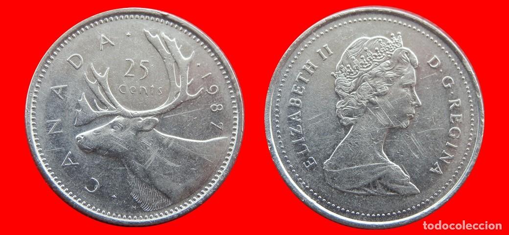 Monedas antiguas de Am&eacute;rica: 25 CENTAVOS 1987 CANADA-144578 - Foto 1