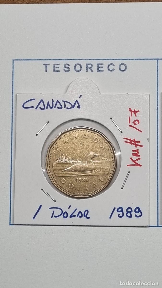 Monedas antiguas de Am&eacute;rica: CANAD&Aacute;: MONEDA DE 1 D&Oacute;LAR 1989 - KM#157 - Ref.: 059