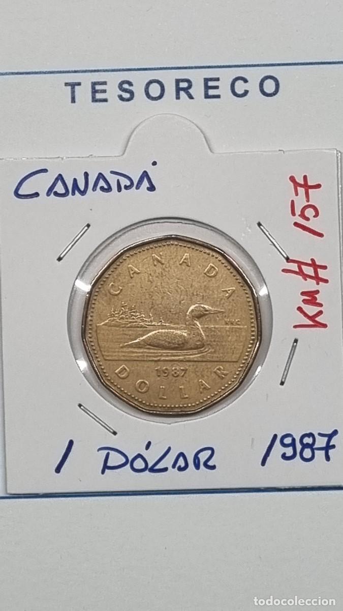 Monedas antiguas de Am&eacute;rica: CANAD&Aacute;: MONEDA DE 1 D&Oacute;LAR 1987 - KM#157 - Ref.: 061