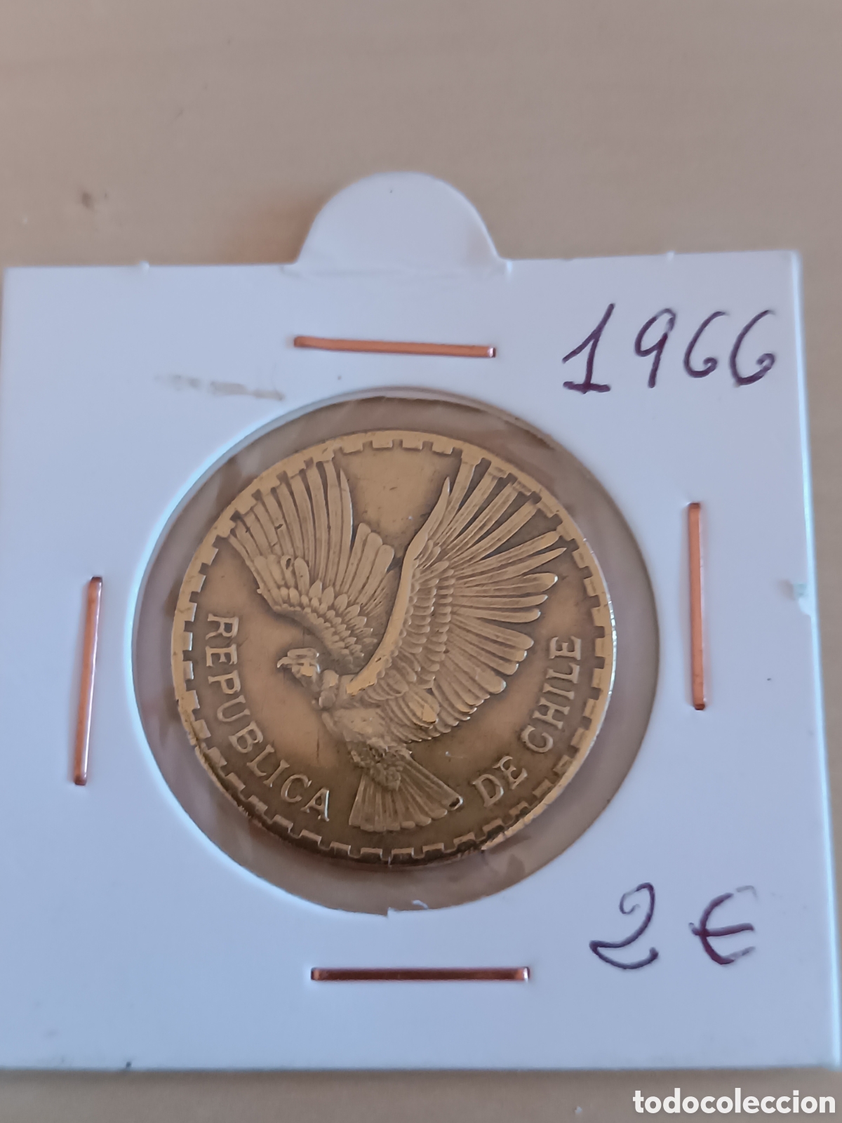 Monedas antiguas de Am&eacute;rica: 10 c&eacute;ntimos Chile 1966
