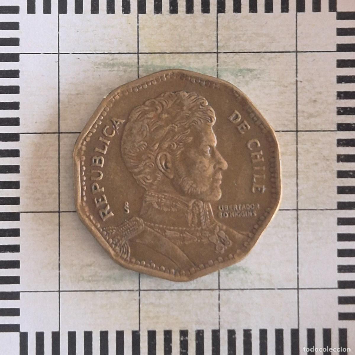 Monedas antiguas de Am&eacute;rica: 50 PESOS, CHILE. 1989. (KM#219.2).