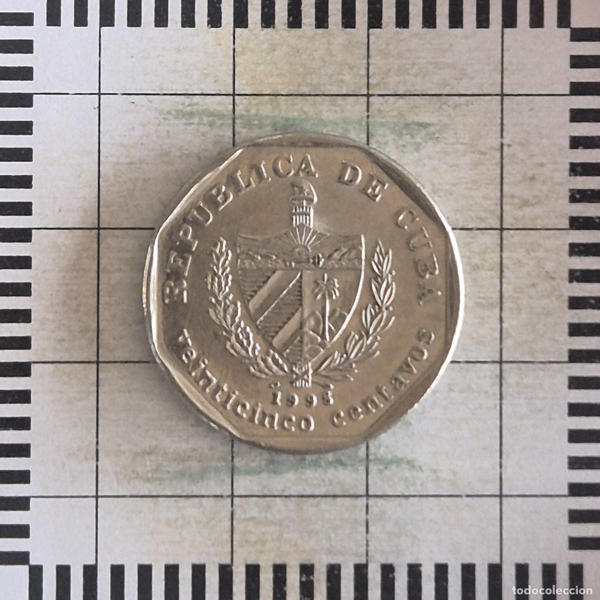 Monedas antiguas de Am&eacute;rica: 25 CENTAVOS, CUBA. 1998. (KM#577.2).