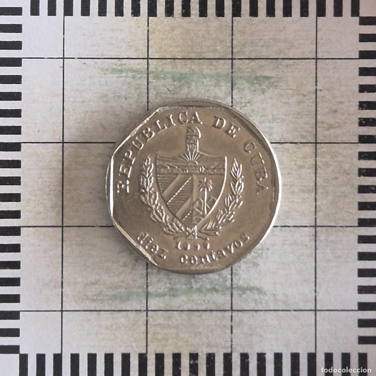 Monedas antiguas de Am&eacute;rica: 10 CENTAVOS, CUBA. 1999. (KM#576.2).