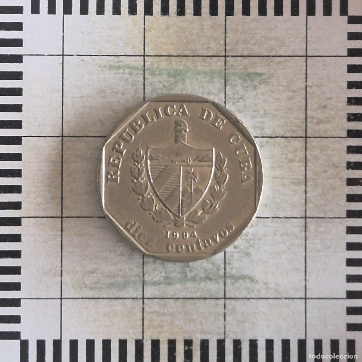 Monedas antiguas de Am&eacute;rica: 10 CENTAVOS, CUBA. 1994. (KM#576.1).