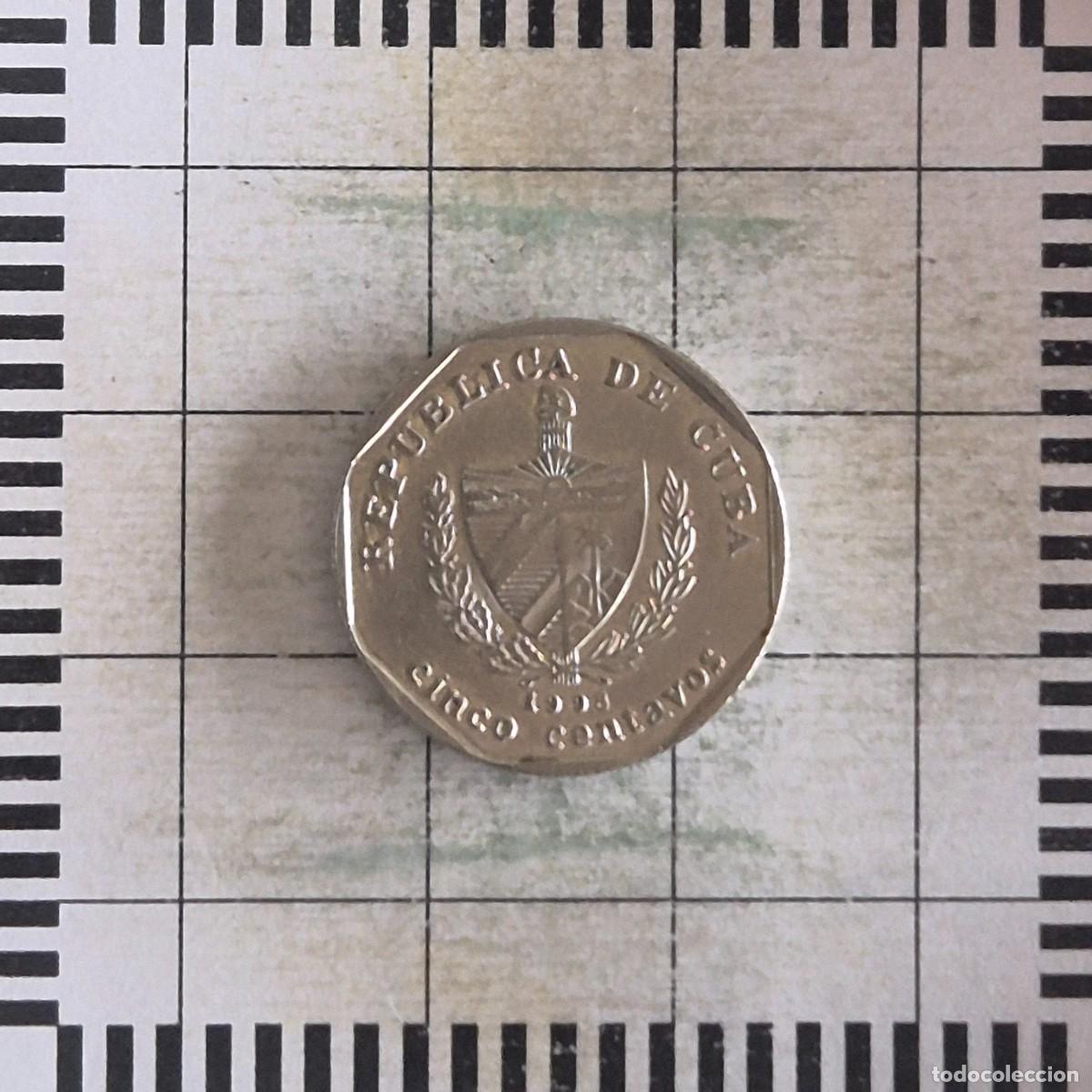Monedas antiguas de Am&eacute;rica: 5 CENTAVOS, CUBA. 1998. (KM#575.2).