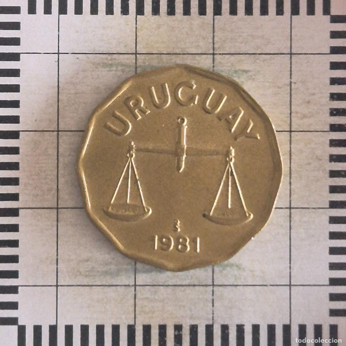 Monedas antiguas de Am&eacute;rica: 50 CENT&Eacute;SIMOS, URUGUAY. 1981. (KM#68).