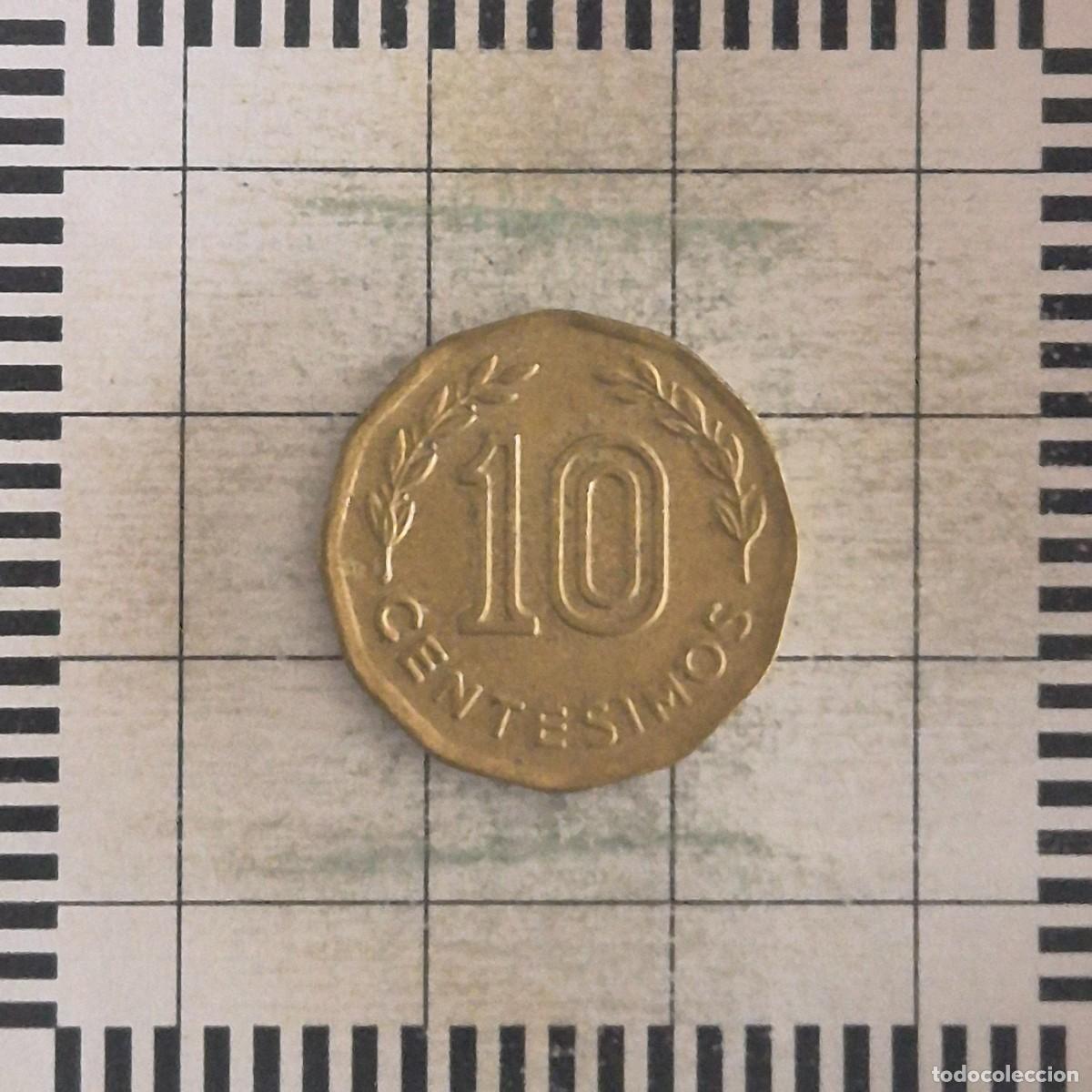 Monedas antiguas de Am&eacute;rica: 10 CENT&Eacute;SIMOS, URUGUAY. 1981. (KM#66). - Foto 2